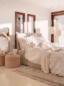 Cama continental Premium Violet, Patas: madera de abedul maciza p, Tejido beige, 180 x 200 cm, dureza 2