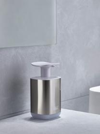 Distributeur de savon Presto, Polypropylène (PP), acier inoxydable, Couleur argentée, blanc, larg. 8 x haut. 16 cm