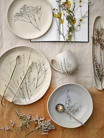 Plat de service artisanal avec émail réactif Bea, Grès cérame, Beige, Ø 28 cm