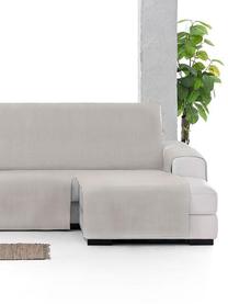 Jeté de canapé d'angle Levante, 65 % coton, 35 % polyester, Gris-vert, larg. 150 x long. 290 cm, méridienne droite