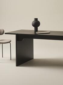 Table en bois de pin Tottori, 250 x 84 cm, Bois de pin, Bois de pin, noir laqué, larg. 250 x prof. 84 cm