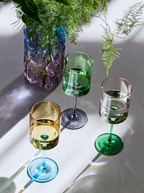 Copas de vino Lilly, 2 uds., Vidrio, Verde, gris, Ø 9 x Al 24 cm, 430 ml