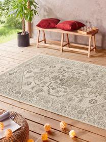 In- & Outdoor-Teppich Navarino mit Vintagemuster, 100% Polypropylen, Cremeweiß, Taupe, B 120 x L 170 cm (Größe S)