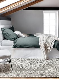 Flanell-Bettdeckenbezug Biba, Webart: Flanell Flanell ist ein k, Graugrün, B 155 x L 220 cm