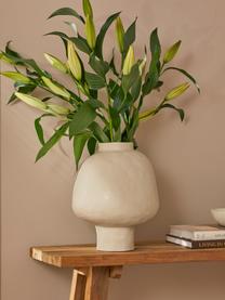 Vase design céramique fait main Saki, Céramique, Couleur crème, Ø 25 x haut. 32 cm
