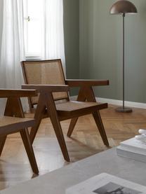 Loungesessel Sissi mit Wiener Geflecht, Gestell: Massives Eichenholz, Sitzfläche: Rattan, Dunkles Holz, B 58 x T 66 cm
