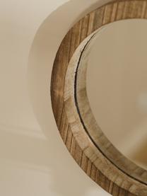 Rundes Wandspiegel-Set Jones mit braunem Paulowniaholzrahmen, 3-tlg., Rahmen: Paulowniaholz, Spiegelfläche: Spiegelglas, Dunkles Holz, Set mit verschiedenen Größen