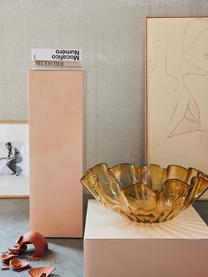 Tavolino da salotto Mirror, Lastra di vetro, pannello di fibra a media densità (MDF), Beige, Larg. 60 x Alt. 32 cm