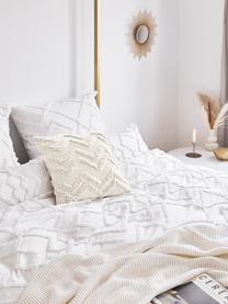 Poszewka na poduszkę w stylu boho Akesha, 100% bawełna, Ecru, S 45 x D 45 cm
