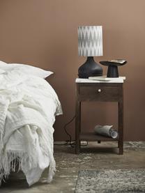 Lámpara de mesa Arito, estilo boho, Pantalla: tela, Cable: plástico, Negro, gris, blanco, Ø 22 x Al 45 cm