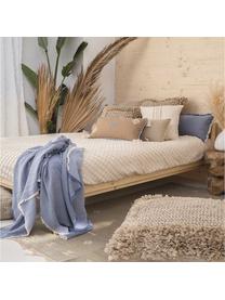 Colcha texturizada Royal, 100% algodón, Blanco crema, marrón, An 180 x L 260 cm (para camas de 140 x 200 cm)
