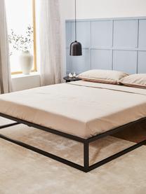 Kovová posteľ Neptun, Kov s práškovým náterom, Čierna, Š 140 x D 200 cm
