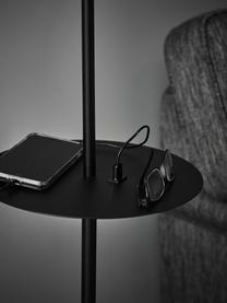Liseuse avec tablette et connexion USB Linear, Noir, prof. 65 x haut. 144 cm