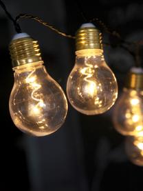 LED lichtslinger Bulb met timerfunctie, 100 cm, 5 lampions, Lampions: kunststof, Fitting: metaal, Transparant, goudkleurig, L 100 cm