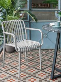 Chaise de jardin à accoudoirs Isabellini, Plastique, Gris clair, larg. 54 x prof. 49 cm