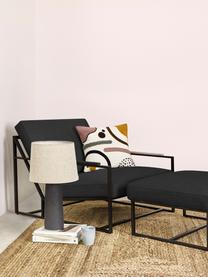 Set da salotto con struttura in metallo Andy 2 pz, Rivestimento: 93% poliestere, 5% cotone, Struttura: metallo verniciato a polv, Tessuto antracite, Set in varie misure