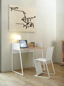 Petit bureau en bois Camille, Bois, blanc laqué, larg. 90 x prof. 60 cm