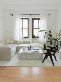 Sofa modułowa z pufem Lennon (4-osobowa), Tapicerka: 60% poliester, 40% wiskoz, Stelaż: lite drewno sosnowe z cer, Nogi: tworzywo sztuczne, Beżowy, S 327 x G 207 cm