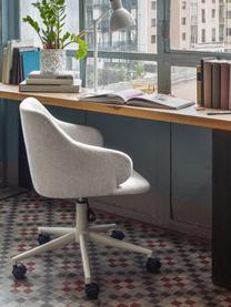 Chaise de bureau rembourrée à hauteur ajustable Einara, Tissu gris, larg. 64 x prof. 64 cm
