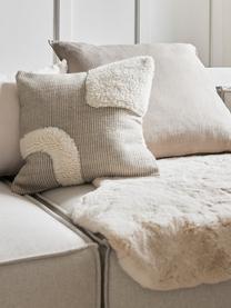 Ručně tkaný povlak na polštář Wool, Béžová, krémově bílá, Š 45 cm, D 45 cm