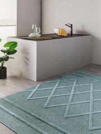 Ręcznie tkany dywan wewnętrzny/zewnętrzny Bonte, 100% polipropylen, Turkusowy, S 120 x D 170 cm (Rozmiar S)