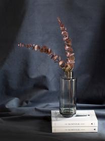 Velká ručně foukaná váza Hedria, Sklo, Kouřově šedá, Ø 11 cm, V 30 cm