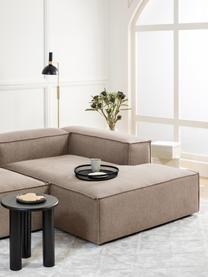 Modulo angolare Lennon, Rivestimento: 100% poliestere Con 115.0, Struttura: legno di pino massiccio, , Piedini: plastica, Tessuto marrone, Larg. 119 x Prof. 180 cm, chaise-longue a destra