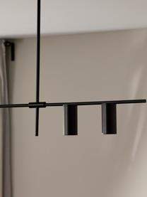 Grande suspension moderne métal noir Cassandra, Noir, mat, larg. 143 x haut. 73 cm