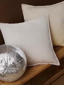 Cuscino rotondo con paillettes decorative Diva, Argento, Ø 40 cm