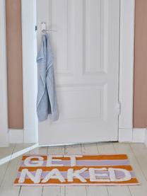 Badmat Get Naked met hoog-laag structuur, 100% katoen, Lila, oranje, lichtbeige, B 55 x L 80 cm