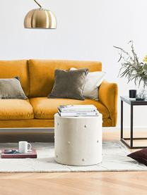 Divano angolare in velluto con piedini in metallo Moby, Rivestimento: velluto (rivestimento in , Struttura: legno di pino massiccio, Velluto giallo senape, Larg. 280 x Prof. 160 cm, chaise longue a sinistra