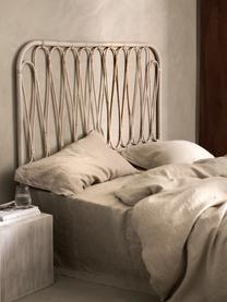 Zagłówek do łóżka z rattanu Fammy, Rattan, Kremowobiały, S 160 x W 138 cm