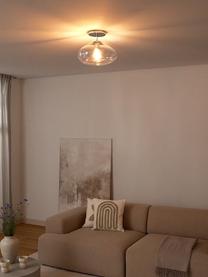Lampa sufitowa ze szkła Amora, Transparentny, chrom, Ø 35 x W 28 cm