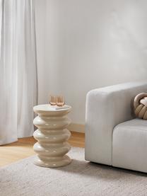 Runder Beistelltisch Illy, Mitteldichte Holzfaserplatte (MDF), lackiert, Beige, Ø 35 x H 50 cm