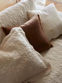 Poszewka na poduszkę z bawełny z haftem Madlon, 100% bawełna, Beżowy, S 45 x D 45 cm