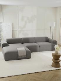 Sofá rinconera Melva (4 plazas), Tapizado: 100% poliéster Alta resis, Estructura: madera de pino maciza, ce, Patas: plástico, Tejido gris, An 319 x F 196 cm, chaise longue izquierda