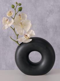 Váza Mellery, Kamenina, Černá, Š 21 cm, V 19 cm