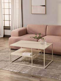Table basse en métal Neptun, Métal, revêtement par poudre, Beige, larg. 90 x prof. 60 cm