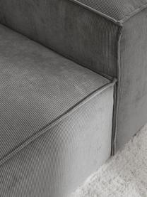 Sessel Lennon in Grau aus Cord, Bezug: Cord (92% Polyester, 8% P, Gestell: Massives Kiefernholz, FSC, Füße: Kunststoff Die Füße befin, Cord Grau, B 130 x T 101 cm