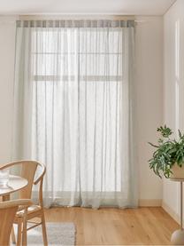 Halbtransparente Gardine Ibiza mit Tunnelsaum, 2 Stück, 100 % Polyester, Beige, B 135 x L 260 cm