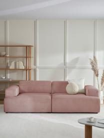 Cord-Sofa Melva (3-Sitzer), Bezug: Cord (92% Polyester, 8% P, Gestell: Massives Kiefernholz, FSC, Füße: Kunststoff, Cord Altrosa, B 238 x T 101 cm