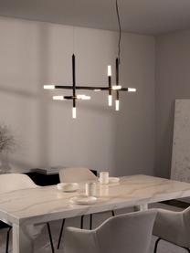 Große LED-Pendelleuchte Gratia, Baldachin: Metall, pulverbeschichtet, Schwarz, Weiß, B 90 x H 90 cm