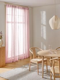 Halbtransparente Gardine Ibiza mit Tunnelsaum, 2 Stück, 100 % Polyester, Altrosa, B 135 x L 260 cm