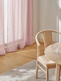 Halbtransparente Gardine Ibiza mit Tunnelsaum, 2 Stück, 100 % Polyester, Altrosa, B 135 x L 260 cm