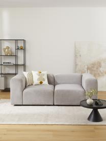 Canapé modulable 3 places Lena, Tissu gris clair, larg. 209 x prof. 106 cm