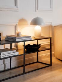 Credenza bassa in metallo con ripiano Neptun, Metallo verniciato a polvere, Nero, Larg. 120 x Alt. 46 cm