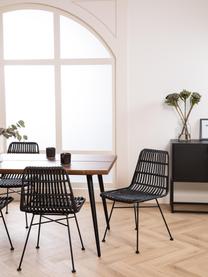 Polyrattan-Stühle Costa, 2 Stück, Sitzfläche: Polyethylen-Geflecht, Gestell: Metall, pulverbeschichtet, Schwarz, B 47 x T 61 cm