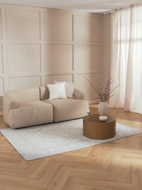 Tappeto in ciniglia tessuto a mano Magalie, 95% cotone ciniglia, 5% poliestere, Blu piccione, bianco crema, taupe, Larg. 160 x Lung. 230 cm, (taglia M)