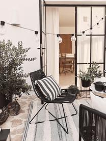 Polyrattan-Loungesessel Costa, Sitzfläche: Polyethylen-Geflecht, Gestell: Metall, pulverbeschichtet, Schwarz, B 64 x T 64 cm
