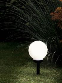 Lámpara de suelo solar Zindy, Pantalla: plástico, Blanco, negro, Ø 20 x Al 40 cm